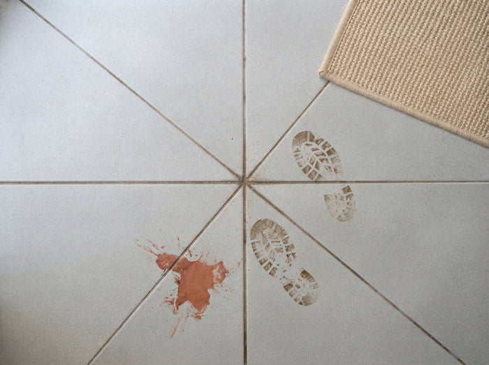 Dirty floor before